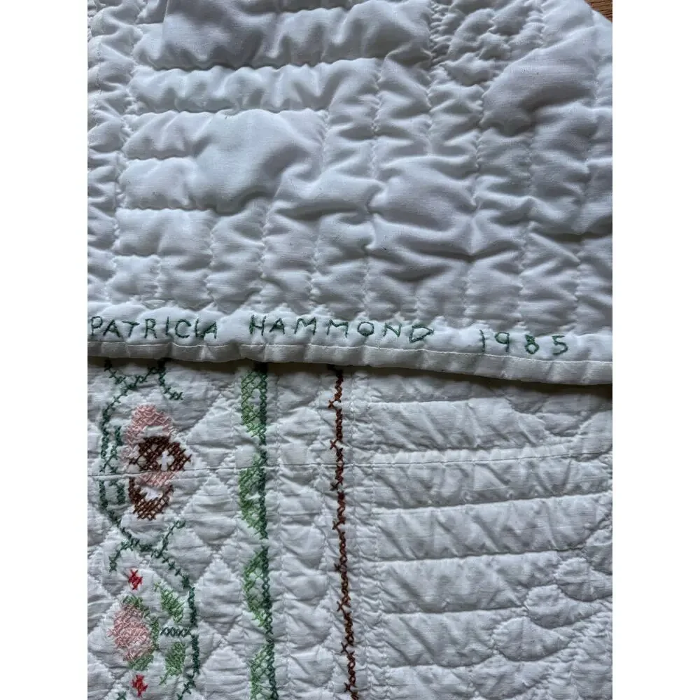76 W x 96 L hand stitched quilt